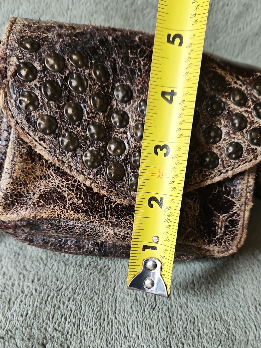 Frye Distressed Studded Leather Crossbody - Picture 6 of 7